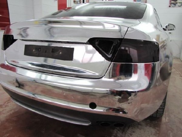Audi S5 от българската Miro-Folio (оптична доработка с фолио с хром ефект)