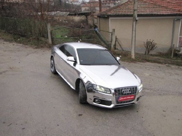 Audi S5 от българската Miro-Folio (оптична доработка с фолио с хром ефект)