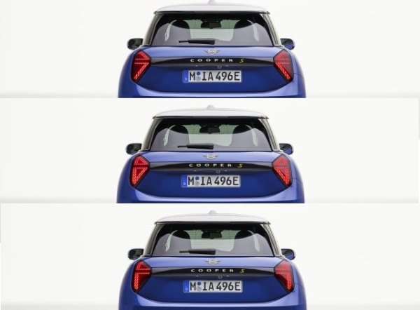 Триъгълните светлини отзад ще изискват известно привикване от традиционните фенове на MINI. Но за компенсация новият Cooper е първата кола в света, която позволява на собственика си сам да избира светлинния й подпис. Има три варианта - в единия светодиодите отзад образуват познатата ни шарка на британския флаг, но в другите изглеждат по съвсем различен начин. Същата възможност е в сила и за дневните светлини отпред. 

