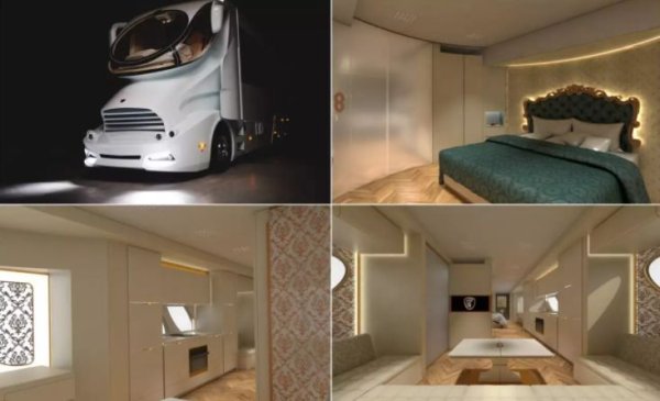 Задвижването на машината с дължина близо 14 метра и жилищна площ от 68 кв. метра става с 6-цилиндров двигател на Volvo, който развива максимална мощност от 600 к.с