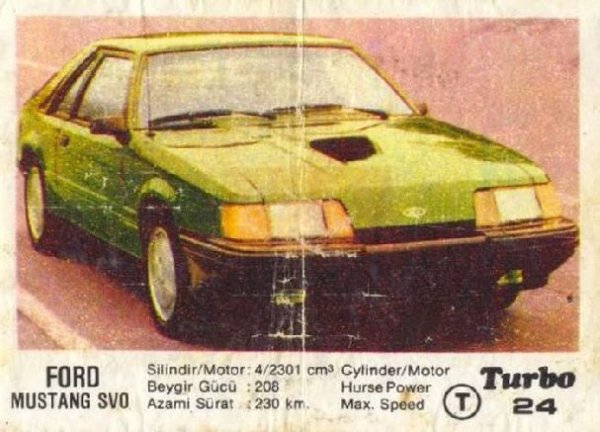 Пълна серия от 100 картинки "Turbo".