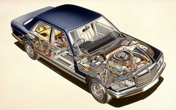 Не само, че Карл Бенц е построил първата кола през 1886 година, но компанията му първа въвежда турбокомпресор, като това става през 1921 година. На Mercedes световната автомобилна индустрия дължи първата серия дизелова кола (260D от 1936 година), турбодизеловият двигател (300SD от 1977 година), както и адаптивният круиз-контрол и безключовото движение, които дебютират при S-Class (W220) от 1998 година.

Също S-Class, но от 1978 година, е първият автомобил, оборудван с четирикален ABS, докато при CL600 от 1995 година дебютира разработената от Bosch система за електронна стабилизация (ESP).