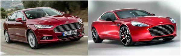 Ford Mondeo, който също така е американският Fusion, получи през 2012 година радиаторна решетка като на Aston Martin. Разбира се, американците имаха право на това, защото тогава бяха собственици на британската марка.
