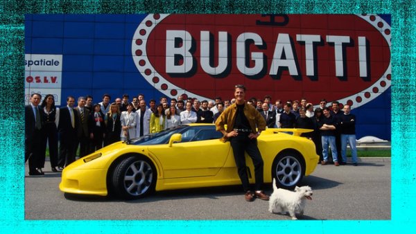 Bugatti EB110 е суперкола от 90-те години на миналия век, със средно разположен двигател, V12, четири турбокомпресора, която се превърна в най-бързата серийна кола за своето време. Тя ускорява от 0 до 100 км/ч за 3,26 секунди и развива максимална скорост от над 320 км/ч. Михаел Шумахер имаше известен модел в яркожълт цвят, който беше пуснат в продажба през 2010 г. с 4600 км на километража.

