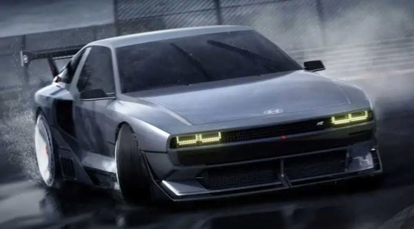 Най-новият концептуален автомобил на Hyundai без съмнение е и най-великият. Дизайнерите взимат острите, класически линии на Pony coupe и ги трансформират в абсурдно агресивна ретро-футуристична концепция с 671 конски сили мощност, захранвани от водородни горивни клетки и два електрически мотора. Лошата новина е, че Hyundai почти сигурно няма да изгради такъв, който да си купите.