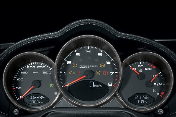 Porsche Cayman S »Porsche Design Edition 1«, инструментите на кокпита също са дело на Porsche Design