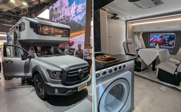 Този модел на базата на пикап GWM отразява експлозивно растящата популярност на кемперите на китайския пазар. Вградената перална машина е нещо рядко срещано в този сегмент. 
