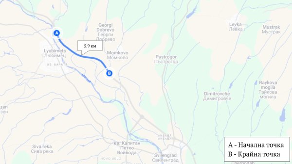 Вторият участък на "Марица" започва от Любимец и продължава 5.9 километра, свършвайки малко след изхода за Момково. 
