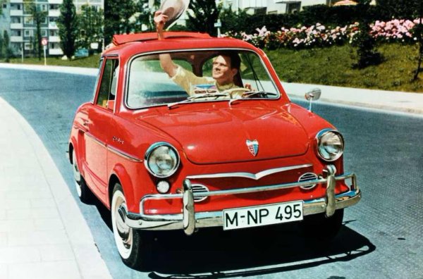 Германската компания NSU Motorenwerke AG представя първия си следвоенен автомобил със слогана "Fahre Prince und du bist König" ("Карайте Принц и сте крал") на международното автомобилно изложение във Франкфурт през 1957 година.

Това също е двуврат седан, който се произвежда до 1973 година, при това в четири версии. Една от тях е двуместно спортно купе, чийто дизайн е дело на италианското студио Bertone и във фабриката му дори се правят първите 250 бройки от модела. NSU Prinz се задвижва от задноразположени 2-цилиндрови 583-кубикови и 598-кубикови двигатели.
