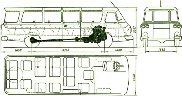 Полученият в резултат "Юность" е доста впечатляваща машина - със светло, просторно и удобно купе, подвижен люк, индивидуално осветление и пепелник (все пак говорим за 60-те години) на всяка седалка... Автобусът развива 120 км/ч и харчи около 28 литра на 100 км. Хидромеханичната трансмисия от лимузината работи гладко. На изложението в Ница, Франция, този модел печели 11 награди и получава доста запитвания от чуждестранни компании, включително и от Ford. Но в ЗИЛ така и не намират средства, за да го произведат в по-голяма серия. 
