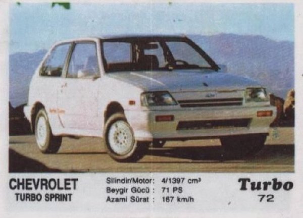 Пълна серия от 100 картинки "Turbo".