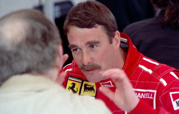 Техническите проблеми във Ferrari продължават и през 1990, а към тях се прибавя и ново нещастие за Менсъл: в тима е привлечен световният шампион Ален Прост, и англичанинът отново е понижен до втори пилот. А и Прост не си поплюва във вътрешната конкуренция. В Гран при на Великобритания Менсъл усеща, че настроената от самия него кола се държи по странен начин. Както се оказва по-късно, Прост, недоволен от факта, че Менсъл кара очевидно по-бързата кола, се разпорежда двата болида тайно да бъдат разменени, без да се казва на англичанина. Избухва скандал, Менсъл обявява оттеглянето си от спорта. Прост го обвинява, че играел голф, докато другите се събирали на технически заседания. 
