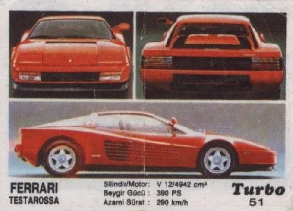 Пълна серия от 100 картинки "Turbo".