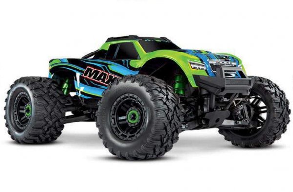 Това нещо, наречето Traxxas Maxx, е само моделче на монстър трък. В случая "само моделчето" включва задвижване на четирите колела, маслени амортисьори и водоустойчива конструкция. Литиево-йонната батерия захранва електромотор, който може да тегли ремарке и да развие скорост до 95 км/ч. Цената е солена - над 450 евро. Но пък е с 60 000 евро по-евтин от истинския Ram 1500 TRX. 
