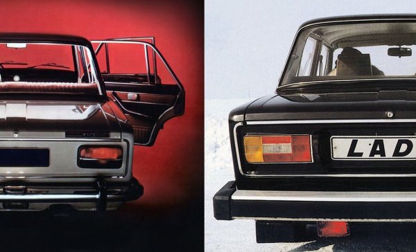 При първоначалното представяне са направени и други гръмки обещания, които стават популярни сред публиката, но всъщност така и не се изпълняват наистина. Примерно обявено е, че "шестицата" ще има двустепенни мигачи, които ще светят по-ярко денем и по-приглушено - нощем, благодарение на специално реле. Стъклата пък трябва да са полирани. Но в хода на производството и двете рационализации отпадат. 
На снимката са задните светлини на 2103 (вляво), сравнени с 2106.
