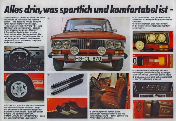 Освен в страните от бившия Източен блок като България, Полша и Чехословия, 2016 се изнася и отвъд Желязната завеса. В Германия и Белгия се продава като Lada 1600 LS, във Великобритания - като 1600 GL. 
