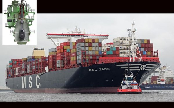 Макар че в тази статия си говорим предимно за коли, не може да става въпрос за германски двигатели и да не споменем удивителния корабен агрегат, създаден от MAN (собственост на Volkswagen) и използван в гигантския 400-метров контейнеровоз MSC Jade.

Двутактовият двигател с 11 цилиндъра доставя над 104 000 конски сили при &bdquo;релаксиращите 80 оборота в минута. Обемът му от 26 977 литра е с 1677 повече от този на финландския W&auml;rtsil&auml;-Sulzer RTA96-C, който често, но грешно, се счита за най-големия двигател с вътрешно горене в света.