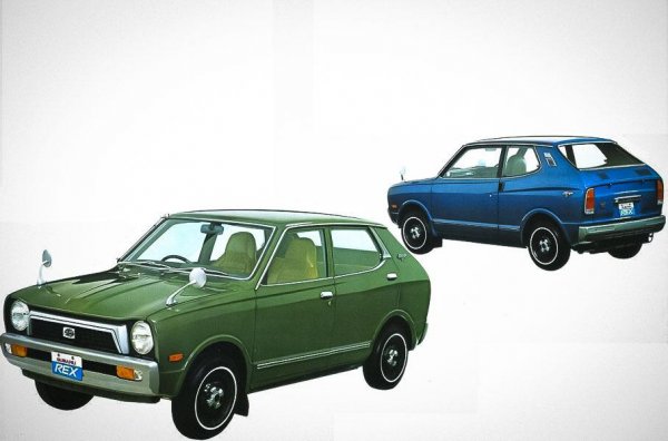 Кей-карът, който заменя мъника R-2 в началото на седемдесетте, е много интересен представител на марката, с анатомия, коренно противоречаща на подсъзнателните идеи за това какво трябва да бъде истинското Subaru. По-специално това се отнася за модела от първо поколение, който се произвежда от 1972 до 1981 г. Дължината на ранната версия за вътрешния японски пазар е 3 метра, а теглото му е около половин тон. По-късните изпълнения са по-големи и по-тежки, но не с много.

Друга изненада за микро хечбеците и седаните е техниката. Първо, те нямат никакъв боксер двигател, а двуцилиндров мотор с обем от 356 до 544 кубика, в зависимост от годината на производство. Агрегатът е разположен в задната част на купето, а достъпът до него се осъществява през отвор в бронята.