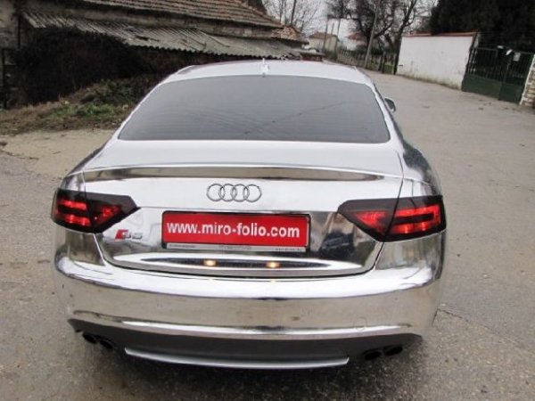 Audi S5 от българската Miro-Folio (оптична доработка с фолио с хром ефект)