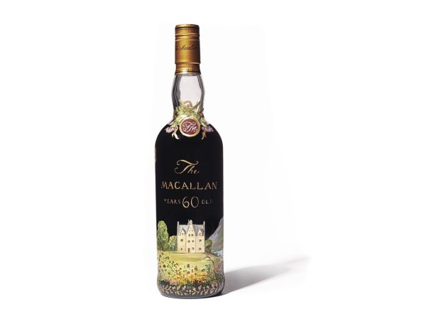 Цена: 1.2 млн. лири

Още един продукт от легендарната бъчва 263 в Macallan. Както споменахме, от 40-те произведени от нея бутилки, по 12 са били с етикети на сър Питър Блейк и Валерио Адами. 14 са бутилирани с етикета Macallan Fine&Rare. Последните две са оставени без етикет, но едната впоследствие е ръчно изрисувана от ирландския художник Майкъл Дилън. Самата дестилерия не подозираше за съществуването й, преди да бъде предложена на търг през ноември 2018 от Christie's, и да достигне умопомрачителната цена от 1.2 милиона британски лири. 

