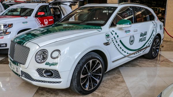 Супер скъпият кросоувър Bentley Bentayga стана преди всички достояние на арабските шейхове и дубайската полиция. Трудно може да си представим, как местните органи на реда хвърлят мръсен и миризлив престъпник върху шикозната кожа на задния диван.