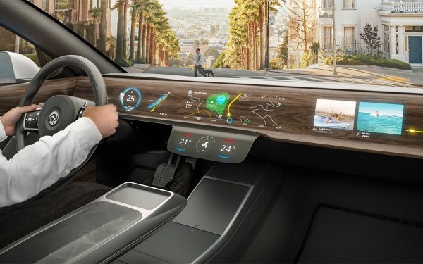 Компанията Continental (да не се бърка с Bentley) направи прототип, наречен In2Visible. Неговата характеристика е напълно скрит екран, вграден точно в текстурата на панела. Докато е изключен, изобщо не се вижда. Но веднага след като системата се активира, пред очите ви се появява изображение. Засега обаче това е само прототип.
