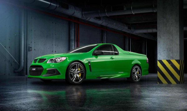Holden произвеждаше не само седани и комбита, но и уникален вид пикап, базиран на леки автомобили. Този формат, наречен ute, се предлага в наточени и много харизматични версии. Един от най-невероятните модели - HSV Maloo GTSR W1, наследява всички най-добри характеристики на четиривратия суперавтомобил GTSR W1, от шасито и спирачните компоненти до компресорния V8 двигател LS9 с мощност 644 конски сили.
