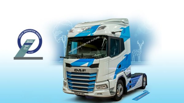 Още една награда за холандците от DAF. Журито присъди приза за технологична иновация на DAF XF Hydrogen - прототип на влекач, задвижван с водородно гориво. За разлика от тежките и скъпи системи с водородни горивни клетки обаче, концептът на DAF ползва двигател с вътрешно горене, пригоден за въглеродно неутралното гориво. 

