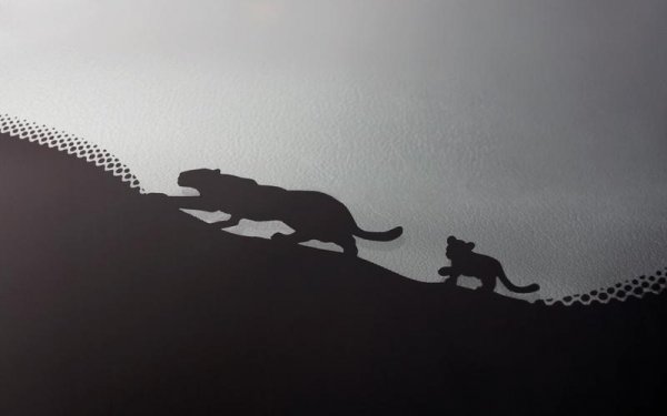 Ако видите паркиран Jaguar E-Pace, приближете се и се загледайте в края на предното стъкло. И ще видите изображение на ягуар, следван от малкото си. Същият дизайн се появява и при светлините, които осветяват земята около вратите, когато собственикът излиза от колата си. От Jaguar обясняват, че малкото ягуарче представя E-Pace - най-малкият им SUV, а голямата котка е F-Pace.