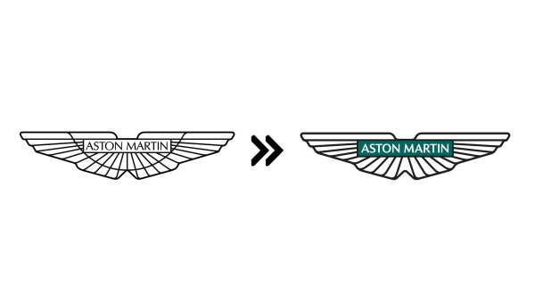 Емблематичните крила на Aston Martin не са се променили много, откакто дебютираха в началото на 30-те години на миналия век. Но през 2022 г. компанията опрости своята ангелска икона с по-малко линии и по-ясно изразен надпис „Aston Martin“.