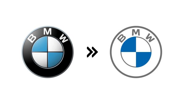 Кръглото лого на BMW не се е променило много от въвеждането му през 1917 г. Но този нов външен вид следва тема, често срещана в този списък:. Скосените ръбове на кръглия редизайн от 1997 г. избледняват за по-плосък, минималистичен вид с по-малко елементи. Сините и белите цветове също са изчезнали, като вместо това се налага прозрачен мотив.