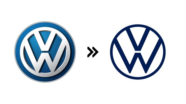 Емблематичното кръгло лого на Volkswagen не се е променило много от средата на 40-те години на миналия век. Така че за редизайна през 2019 г. VW изчисти външния си вид, като за първи път в историята &bdquo;W&rdquo; не се свързва с нито един от външните ръбове.