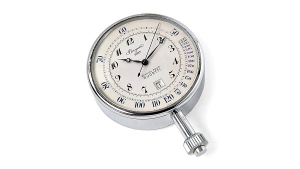 Легендарният Еторе Бугати се вълнувал почти толкова от часовници, колкото и от автомобили - като и в двете области настоявал за най-доброто. Самият Еторе притежавал джобен часовник Breguet, затова, когато решил да монтира часовници и в своите автомобили от серията Roylae, не се поколебал към кого да се обърне. Така се родили Вreguet No. 2023 - серия от девет часовника, изработени по поръчка за Type 41, с 67-милиметров хромиран корпус, предвиден да се монтира върху кормилната колона. 
