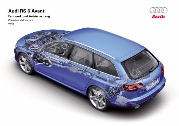 Audi RS6 Avant 2008, поглед отвътре.