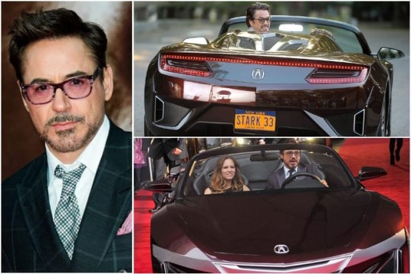 Звездата от "Железният човек" е любимец на всички, а именно ролята на Тони Старк му осигури милиони (благодарение на нея Дауни джуниур беше най-скъпо платеният актьор в Холивуд). А и автомобилът му е доста необикновен - Acura NSX Concept, създадена специално за трета серия на "Железният човек". Не се съобщава колко струва, но със сигурност е над милион долара.
