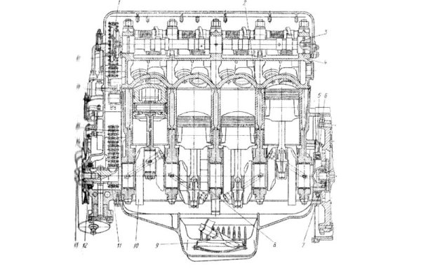 Двигателят, с кодово име УЗАМ-412, има работен обем 1.5 литра и развива 75 конски сили - доста за онова време, особено отсам Желязната завеса. Но понеже агрегатът е по-обемист от 1.3-литровия на Москвич-408, мястото под капака не му стига и се налага да се монтира с лек наклон надясно. 
