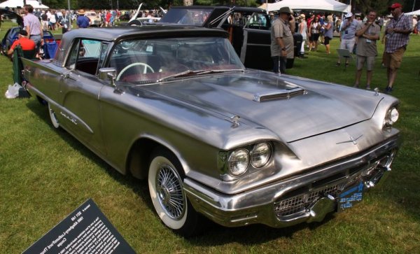 Купе от небоядисана неръждаема стомана - това е запазената марка на DeLorean, но всъщност идеята е хрумнала доста по-рано на производителя на стомана Allegheny-Ludlum. Само шест бройки от Thunderbird са произведени по този начин, и днес са изключителна рядкост. 
