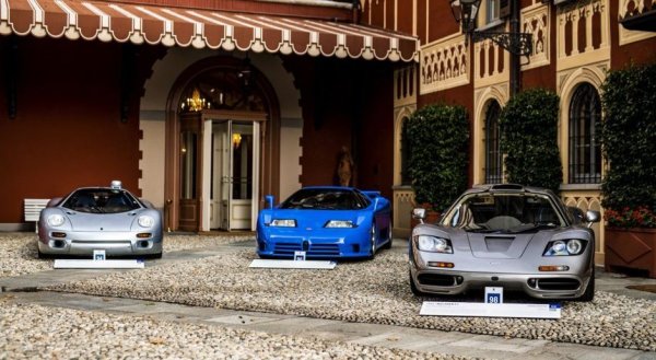 В средата, между единствената по рода си Isdera и феноменалния McLaren F1, се намира колата, която Михаел Шумахер хареса толкова много, че си я купи. ЕВ 110 е плод на възраждането на изчезналата марка Bugatti под ръководството на предприемача Романо Артиоли. 