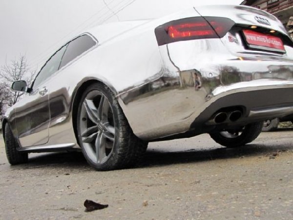 Audi S5 от българската Miro-Folio (оптична доработка с фолио с хром ефект)