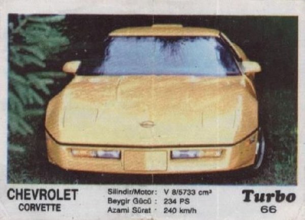 Пълна серия от 100 картинки "Turbo".
