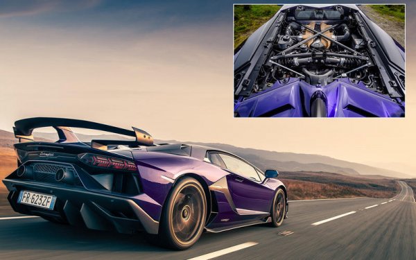 V12 моторът, дебютирал с Aventador през 2011 година безспорно е нов. С обем от 6,5 литра, агрегатът никога не се е предлагал с мощност под 700 к.с.

В най-екстремната си версия, използвана при лимитирания пистов болид Essenza SCV12, двигателят произвежда мощност от 830 конски сили без помощта на турбокомпресор или суперчарджър.
