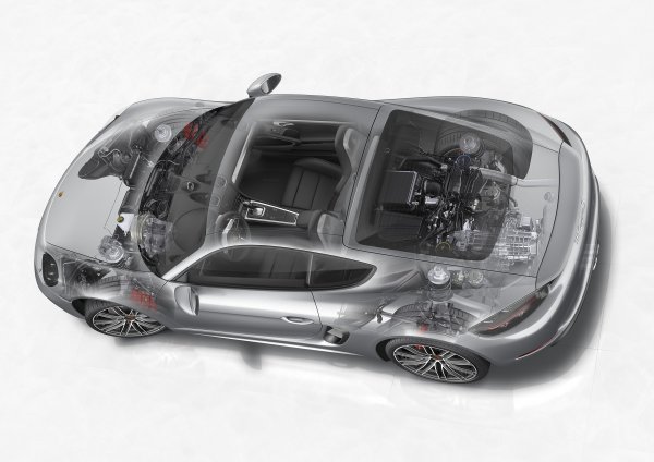 Боксерът с 6 цилиндъра и работен обем от 4,0 литра, който се поставя на Porsche 718 Cayman/Boxster GTS, развива максимална мощност от 400 к.с. Любопитното е, че двата модела се предлагат и с 4-цилиндров турбомотор, който беше приет доста скептично от феновете на германската марка.
