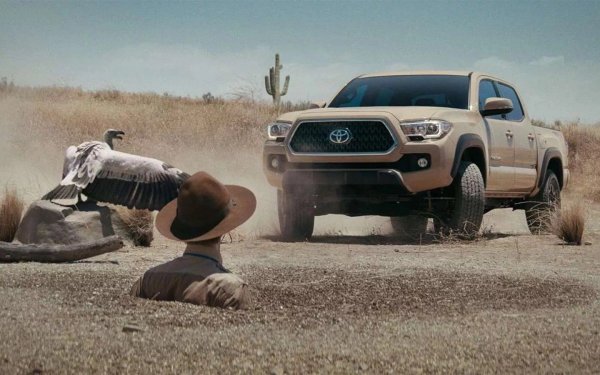 През 2018 известният актьор участва в реклама за новата Toyota Tacoma, където пикапът изпълнява подвизи вместо самия Чък Норис. Кола изважда полицай от потъващ пясък, спасява строителен работник, след като е паднал от скелето, сваля футболна топка от дърво и дори печели шахматен турнир в Русия.

