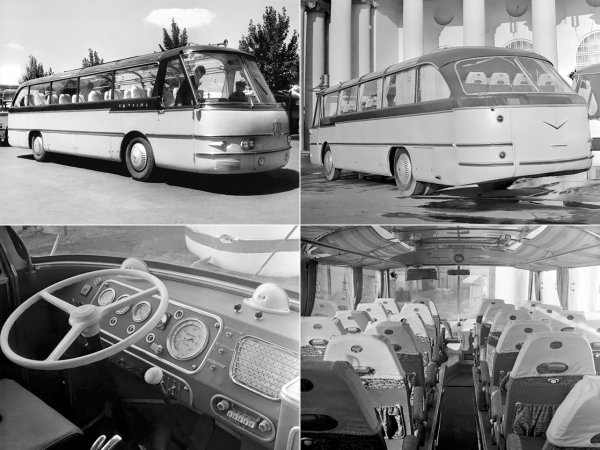 В салона има 36 места, но автобусът така и не стига до серийно производство. Същото се случва и с неговите наследници от семейството "Украйна", които се появяват през следващите години. Те вече не впечатляват с дизайн, но пък има богато оборудване - кафеварка, хладилник, газов котлон, два телевизора, магнетофон, гардероб и тоалетна. Властите обаче решават, че съветският народ няма нужда от толкова лукс.