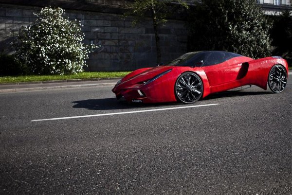 Fahrradi Farfall FFX - реплика на Ferrari FXX, която се задвижва с въртене на педали 