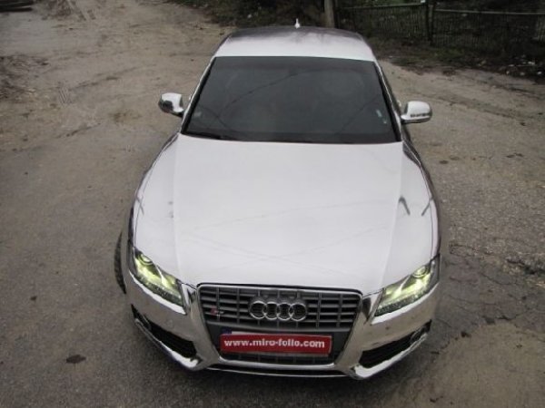 Audi S5 от българската Miro-Folio (оптична доработка с фолио с хром ефект)