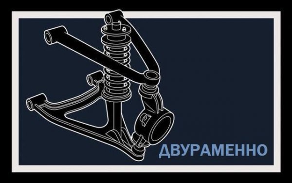 Както подсказва името, това са чифт рамене, или вилки, често паралелни, на които е закачено колелото. На английски този тип окачване се нарича Control Arms или Double-Wishbone (wishbone е именно V-образната птича кост, която у нас наричаме вилка или ядец).
Тази конструкция позволява повече контрол от обикновената единична стойка, като тази на окачването тип "Макферсон". 
