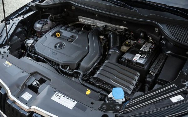 Малко повече внимание изискват бензиновите мотори - 1.4 TSI (по-късно заменен от 1.5 TSI) и 2.0 TSI. По-малкият двигател от серията ЕА211 си спечели зловеща слава в началото на живота си заради редовното падане на ангренажната верига и бързото износване на бутала и сегменти. До появата на Kodiaq обаче сериозните му проблеми бяха отстранени, а веригата бе заменена от ремък. Сравнително чест дефект и при двата мотора е заяждане на актуатора на турбото. Трябва да се следи и за херметичността на водната помпа. Но като цяло и бензиновите двигатели имат приличен ресурс - 270-280 хиляди километра. 
