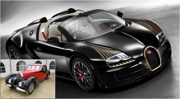 Още едно сравнително успешно завръщане е това на легендарния бранд Bugatti, станал известен с бързите, луксозни и екстравагантни като дизайн модели от 20-те години на миналия век. Новата историята на марката стартира в края на 80-те години, когато първо се появиха концептуални модели. След това Bugatti мина под крилото на концерна VW и сега прави хиперколи с мощност от 1500 к.с. Те носят огромни загуби на компанията, но също така и огромен престиж, заради който запазват мястото си.
(На снимката са Bugatti Type 57 Atalante от края на 30-те години и един от наследниците му - Bugatti Veyron).