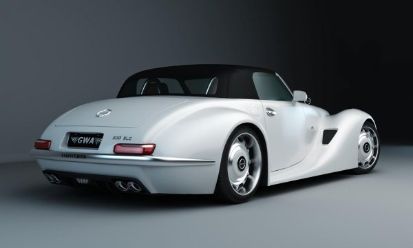 GWA 300 SLC - уникален автомобил, изработен от Gullwing America за клиент от Източна Европа. Колата е вдъхновена от Mercedes 300 SC и използва базата на SLS AMG Roadster